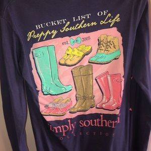 simply southern “preppy southern life” long sleeve